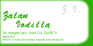 zalan vodilla business card